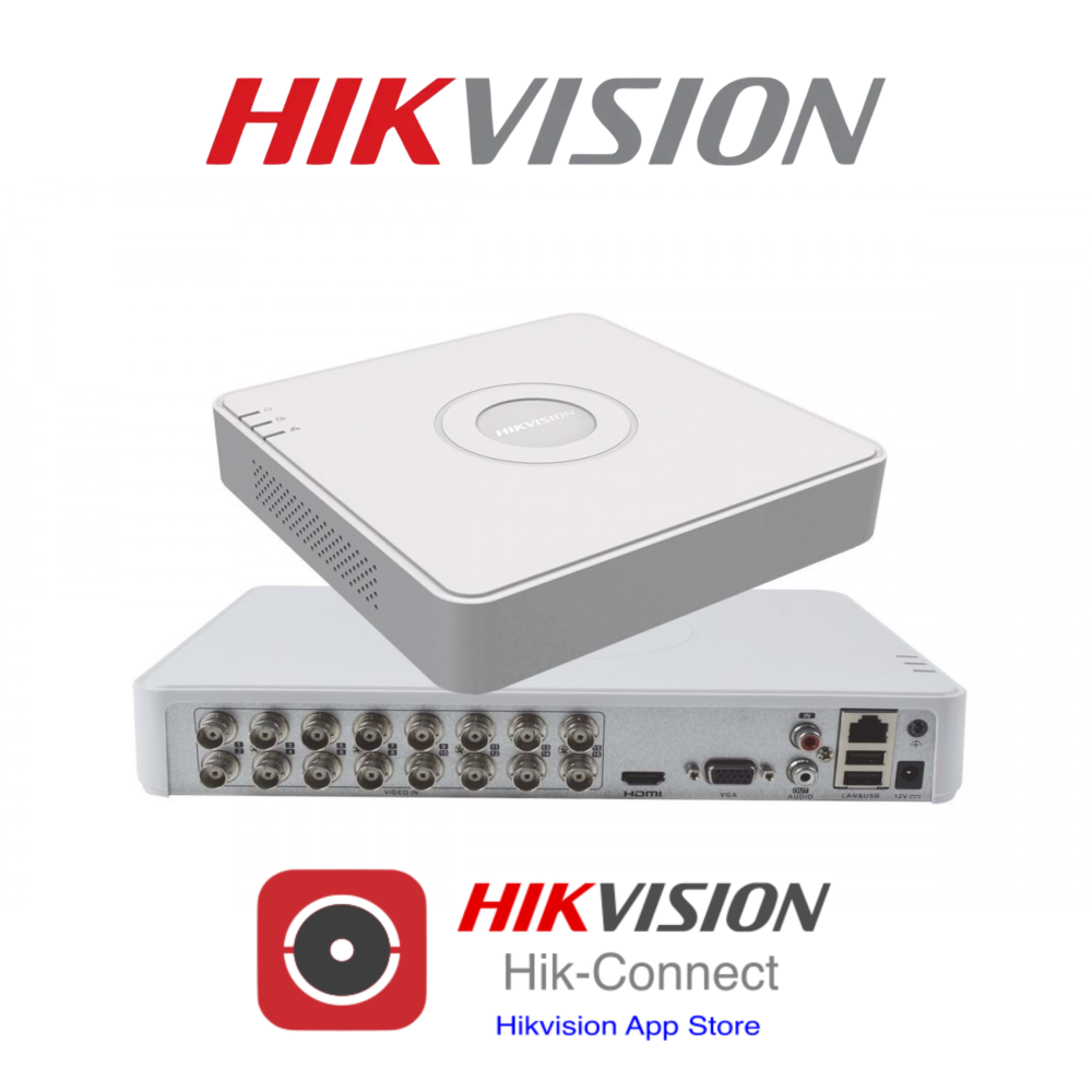 HIKVISION DS-7116HGHI-K1 16 Kanal 1 Kanal Ses 720P (1080p Lite) 1 SATA x 10TB