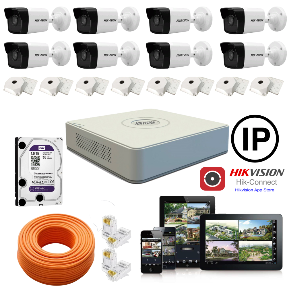 HİKVİSİON IP 8Lİ DIŞ SET 2MP